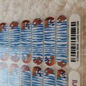 Jamberry Disney nail wraps, Lucky Seven, full sheet Finding Dory Nemo blue white